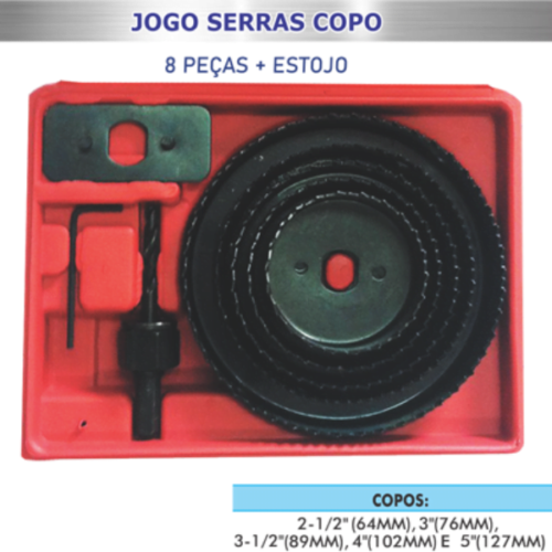 Jogo Serra Copo C/8 64-127Mm Est 20/1 Lotus