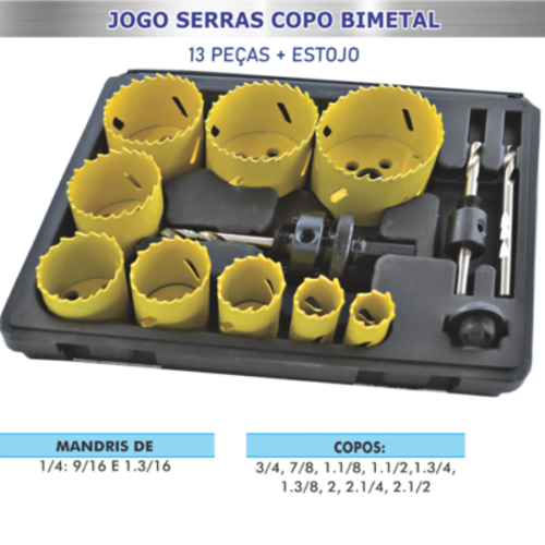 Jogo Serra Copo Bimetal C/13 Est 10/1 Lotus