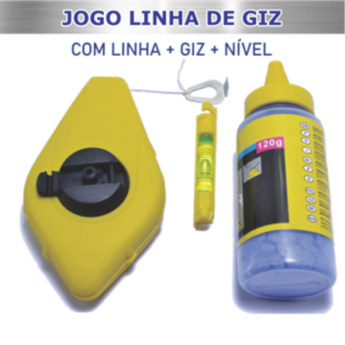 Jogo Linha De Giz C/ Linha/Giz/Nivel Azul 48/6 Lotus 8604