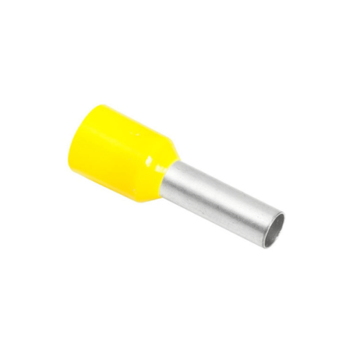 Terminal Isolado Tubolar Simples Amarelo 25 mm C16 20 Peças Sfor