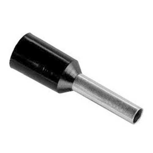 Terminal Isolante Tubolar Simples Preto 1,5mm C8 20 Peças Sfor