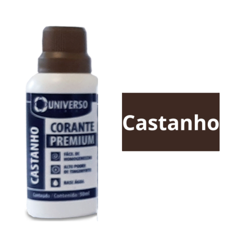 Corante Líquido Para Tinta Pigmento Castanho 50ml Universo