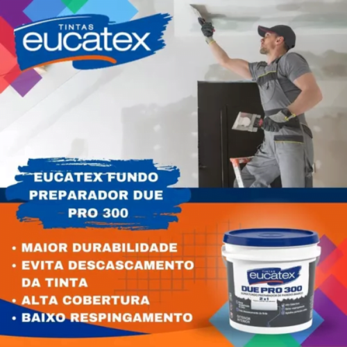 Fundo Preparador De Parede Branco Due Pro 300 15L Eucatex