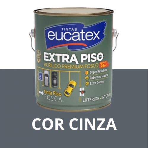 Tinta Para Piso Acrílico Premium Cinza Fosco Eucatex 3,6L