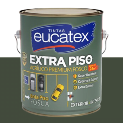 Tinta Para Piso Acrílico Premium Cinza Escuro Fosco Eucatex 3,6L