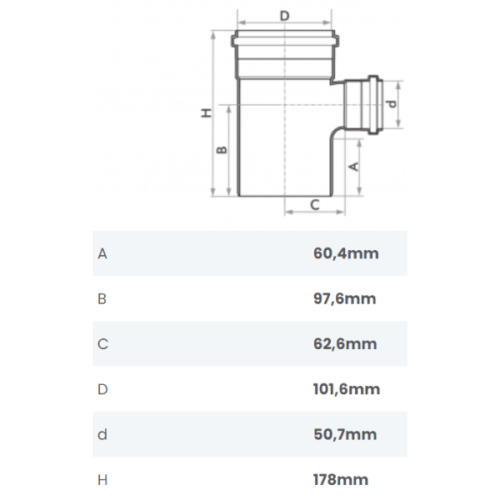 Tê de Redução Esgoto DN 100X50mm SN Fortlev