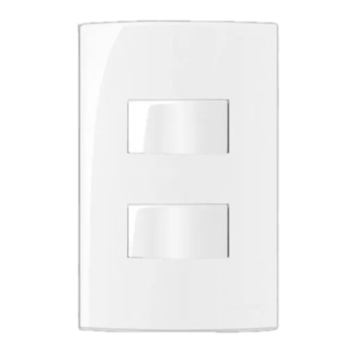 Conjunto 4X2” 2 Interruptores Simples Separados 10A-250V Sleek Branco MarGirius