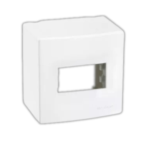 Caixa de Sobrepor 75X50X75mm 1 Posto Com Suporte Sleek Branco MarGirius