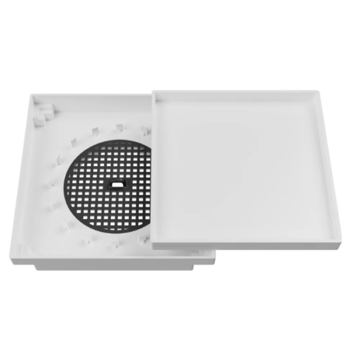 Ralo Oculto Quadrado Universal Branco 15X15cm Astra