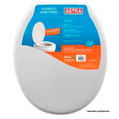 Tampa de Assento sanitário Oval Universal Soft Astra