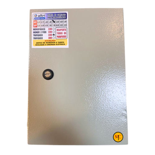 Painel De Comando/Controle Trifásico Completo Com Relê Térmico AT200TC 2.0CV 220V Altri Para Bombas Submersas