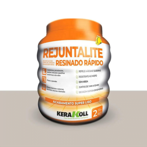 Rejunte Rejuntalite Resinado Cinza Perola 2kg Kerakoll