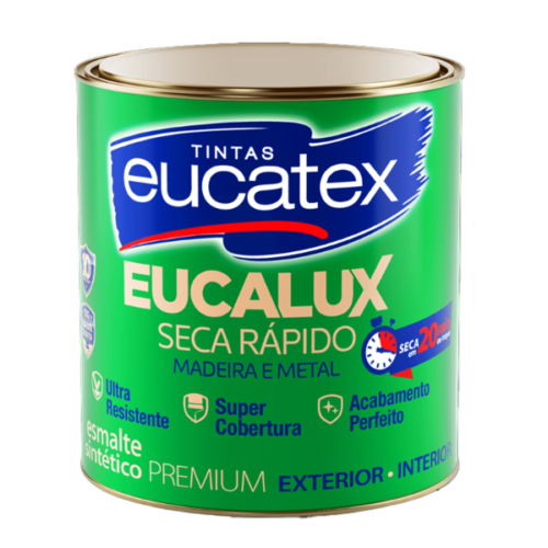 Esmalte Base Solvente Eucalux Seca Rápido Premium Branco Brilhante 225ml Eucatex