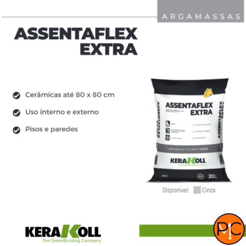 Argamassa Assentaflex Extra AC2 Cinza 20kg Kerakoll