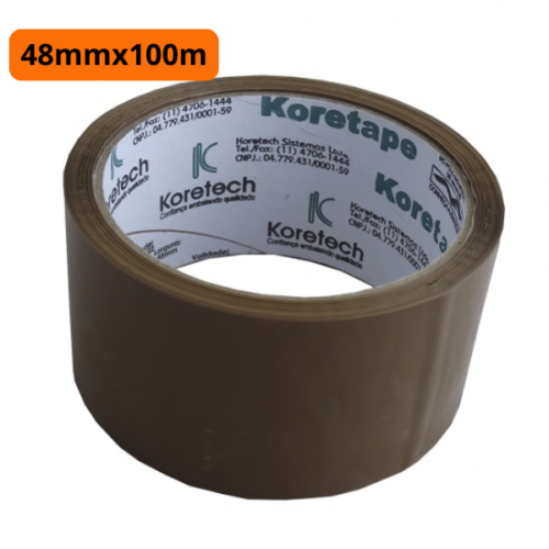 Fita Adesiva Embalagem Marrom 48x100 - Koratech