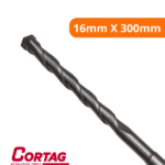 Broca Com Ponta De Metal Duro Para Concreto 16mm X 300mm - Cortag - Imagem 2