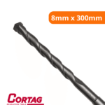 Broca Com Ponta De Metal Duro Para Concreto 8mm x 300mm - Cortag - Imagem 2