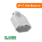 Pino Fêmea 2P+T.10A Branco 1433 - Ilumi - Imagem 2